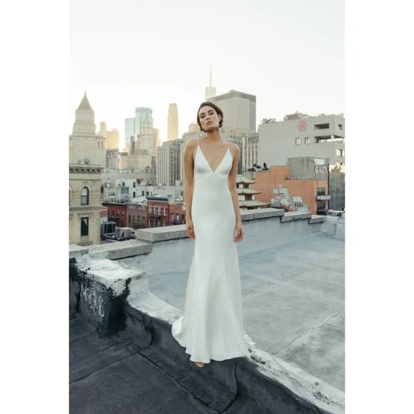 BHLDN Jenny Yoo Marnie Wedding Gown Size 12 - Picture 4 of 16